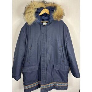 Vintage Kelsey Trail Arctic Parka Men’s XL Fur Hood Made in Canada Inuit